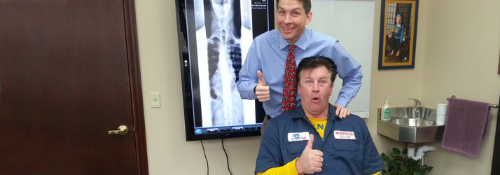 Chiropractor De Pere WI Nathan DeLorey and Happy Patient